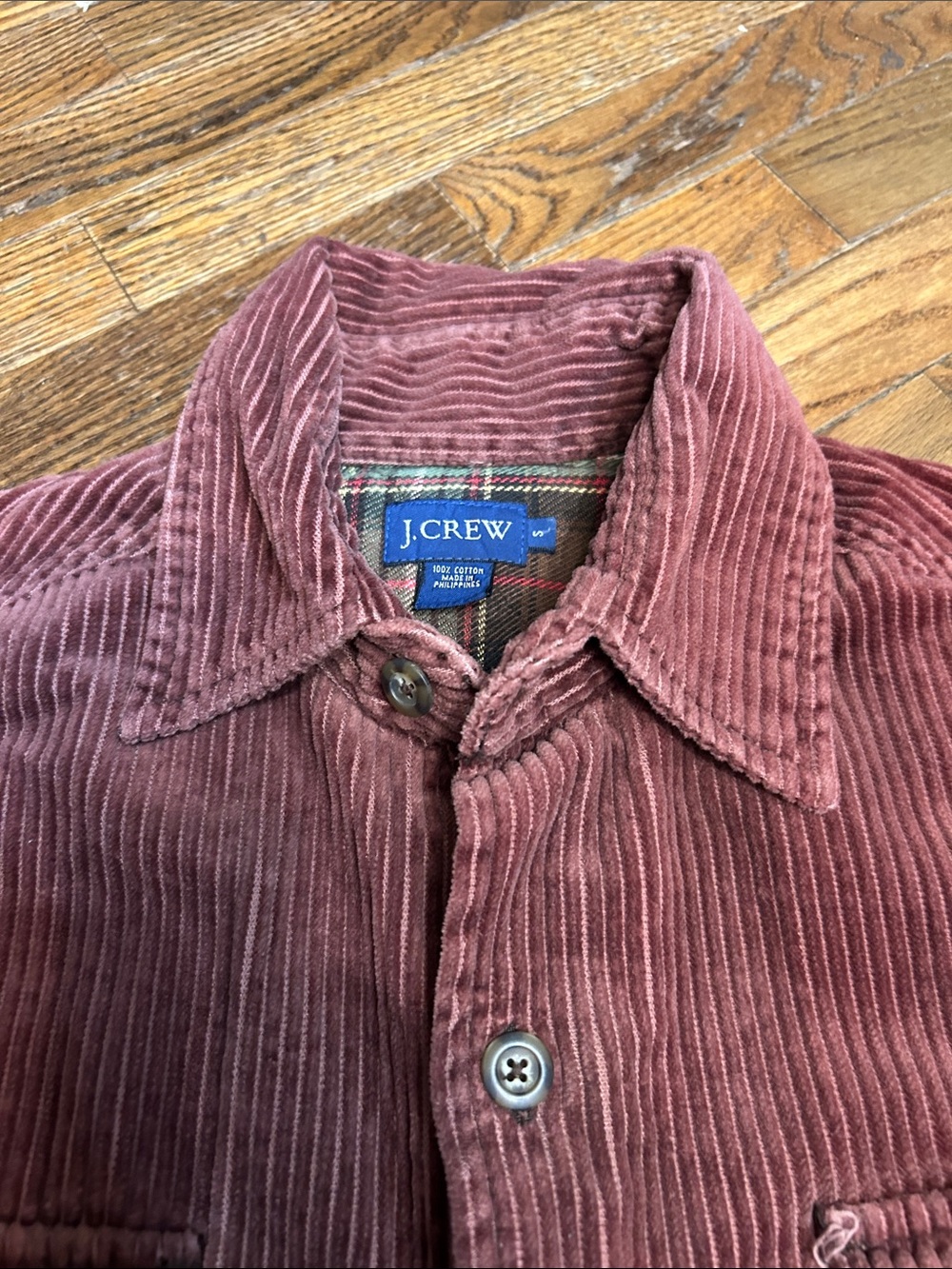 J. Crew Burgundy Corduroy Shirt Jacket - Picture 2 of 14